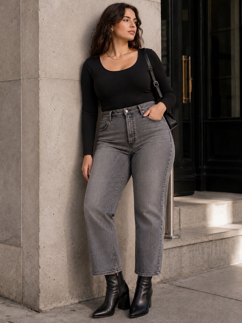 Levi’s Ribcage Straight Ankle Jeans 18W Worn In Gray High Rise Plus Size Fall